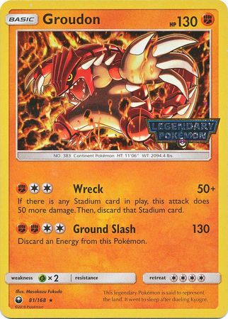 Groudon (81/168) (Cosmos Holo GameStop Promo) [Sun & Moon: Celestial Storm] | Gear Gaming Bentonville