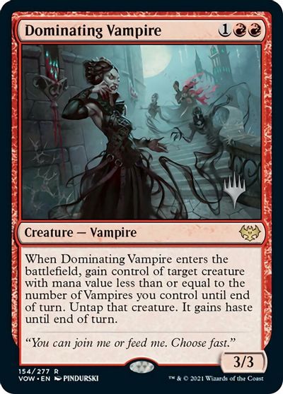 Dominating Vampire (Promo Pack) [Innistrad: Crimson Vow Promos] | Gear Gaming Bentonville