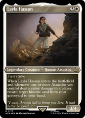 Layla Hassan (Foil Etched) [Assassin's Creed] | Gear Gaming Bentonville