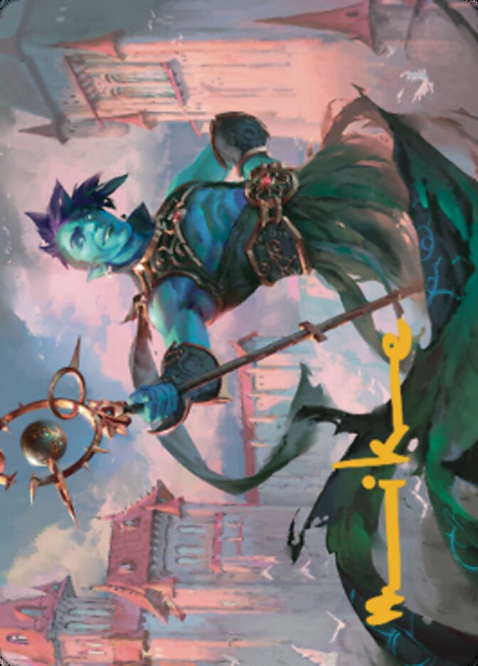 Haughty Djinn Art Card (Gold-Stamped Signature) [Dominaria United Art Series] | Gear Gaming Bentonville