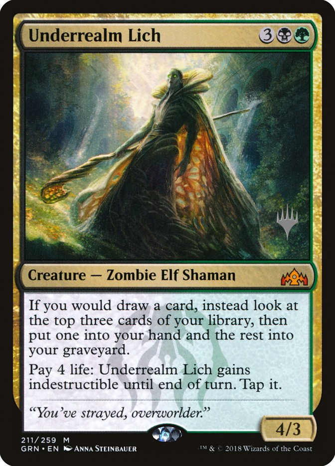 Underrealm Lich (Promo Pack) [Guilds of Ravnica Promos] | Gear Gaming Bentonville