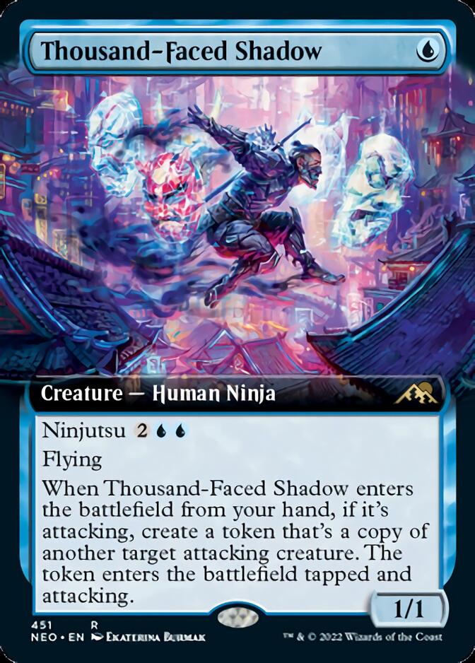 Thousand-Faced Shadow (Extended Art) [Kamigawa: Neon Dynasty] | Gear Gaming Bentonville