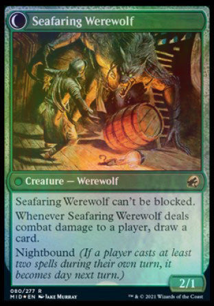 Suspicious Stowaway // Seafaring Werewolf [Innistrad: Midnight Hunt Prerelease Promos] | Gear Gaming Bentonville