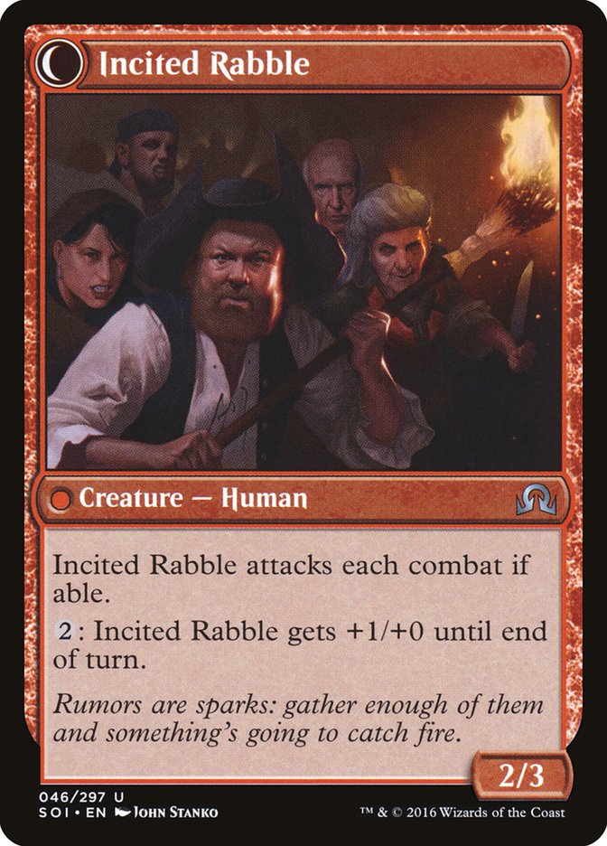Town Gossipmonger // Incited Rabble [Shadows over Innistrad] | Gear Gaming Bentonville