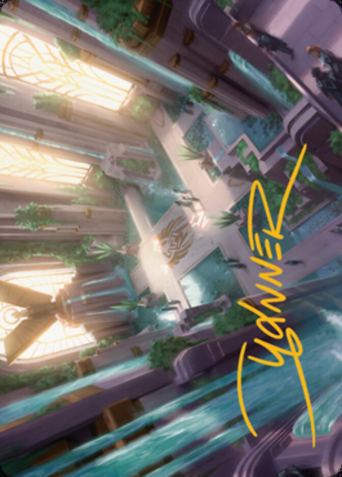 Spara's Headquarters Art Card (Gold-Stamped Signature) [Streets of New Capenna Art Series] | Gear Gaming Bentonville