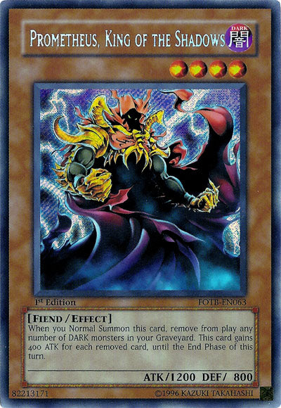 Prometheus, King of the Shadows [FOTB-EN063] Secret Rare | Gear Gaming Bentonville