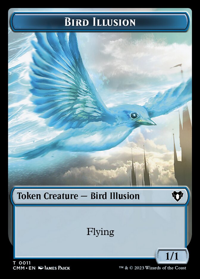 Thopter // Bird Illusion Double-Sided Token [Commander Masters Tokens] | Gear Gaming Bentonville