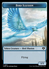 Treasure // Bird Illusion Double-Sided Token [Commander Masters Tokens] | Gear Gaming Bentonville