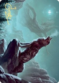 Sarulf's Packmate Art Card (Gold-Stamped Signature) [Kaldheim Art Series] | Gear Gaming Bentonville