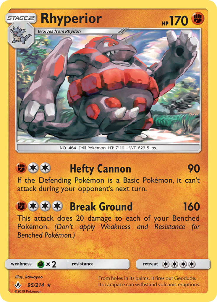 Rhyperior (95/214) [Sun & Moon: Unbroken Bonds] | Gear Gaming Bentonville