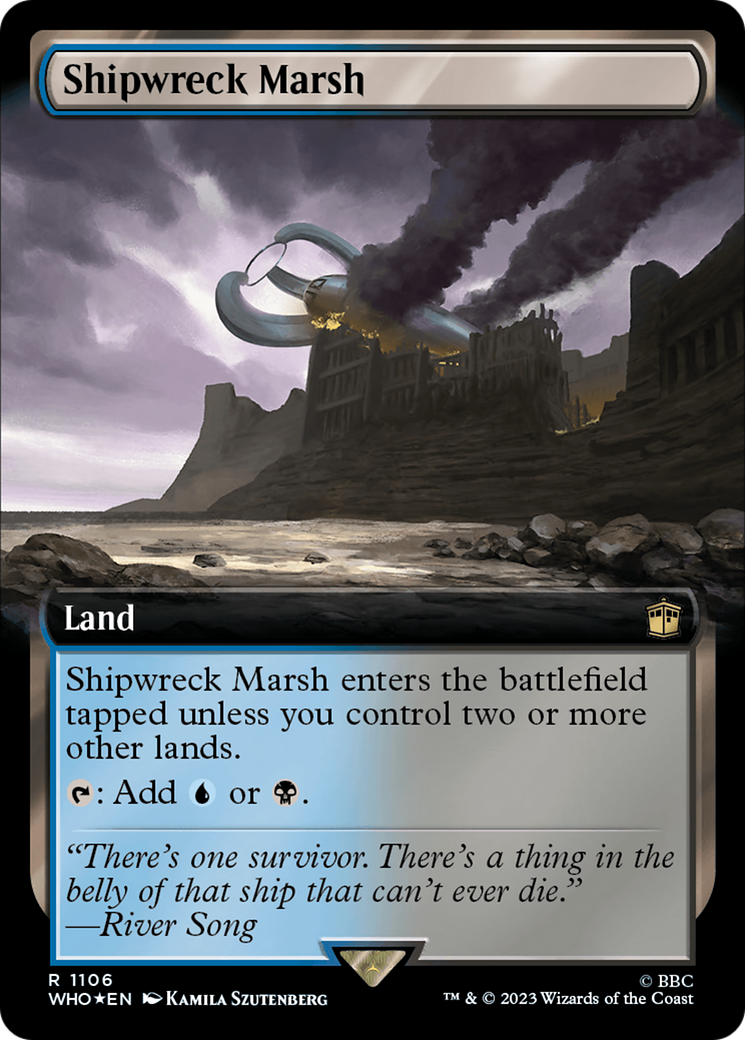 Shipwreck Marsh (Extended Art) (Surge Foil) [Doctor Who] | Gear Gaming Bentonville