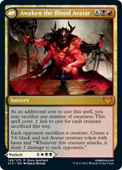 Extus, Oriq Overlord // Awaken the Blood Avatar [Strixhaven: School of Mages Prerelease Promos] | Gear Gaming Bentonville