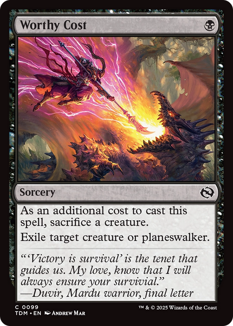Worthy Cost [Tarkir: Dragonstorm] | Gear Gaming Bentonville