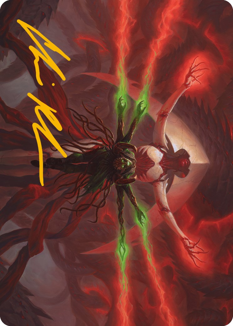 All Will Be One Art Card (Gold-Stamped Signature) [Phyrexia: All Will Be One Art Series] | Gear Gaming Bentonville