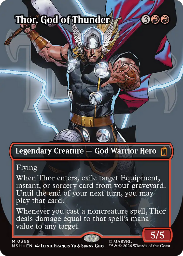 Thor, God of Thunder (Borderless) (0369) [Marvel Super Heroes] | Gear Gaming Bentonville