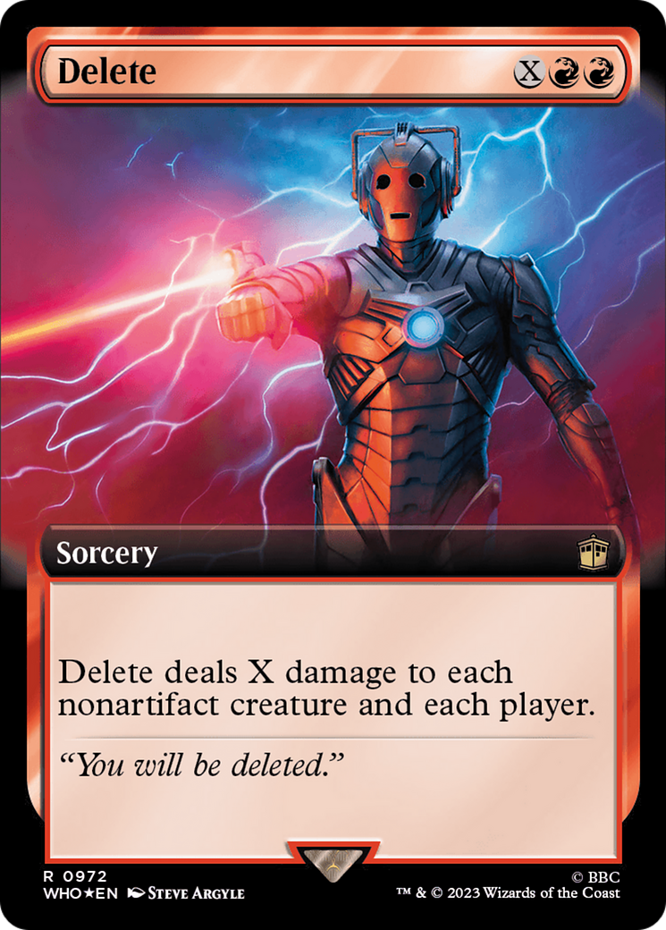 Delete (Extended Art) (Surge Foil) [Doctor Who] | Gear Gaming Bentonville