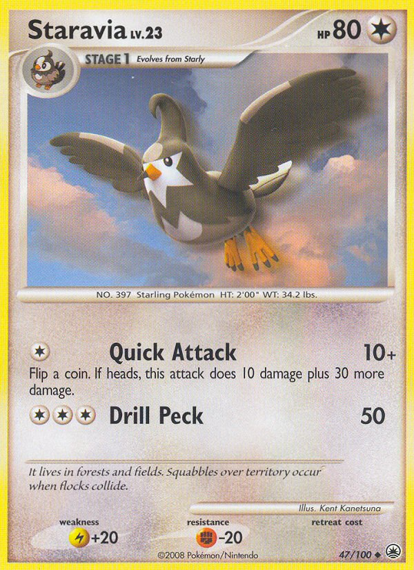 Staravia (47/100) [Diamond & Pearl: Majestic Dawn] | Gear Gaming Bentonville
