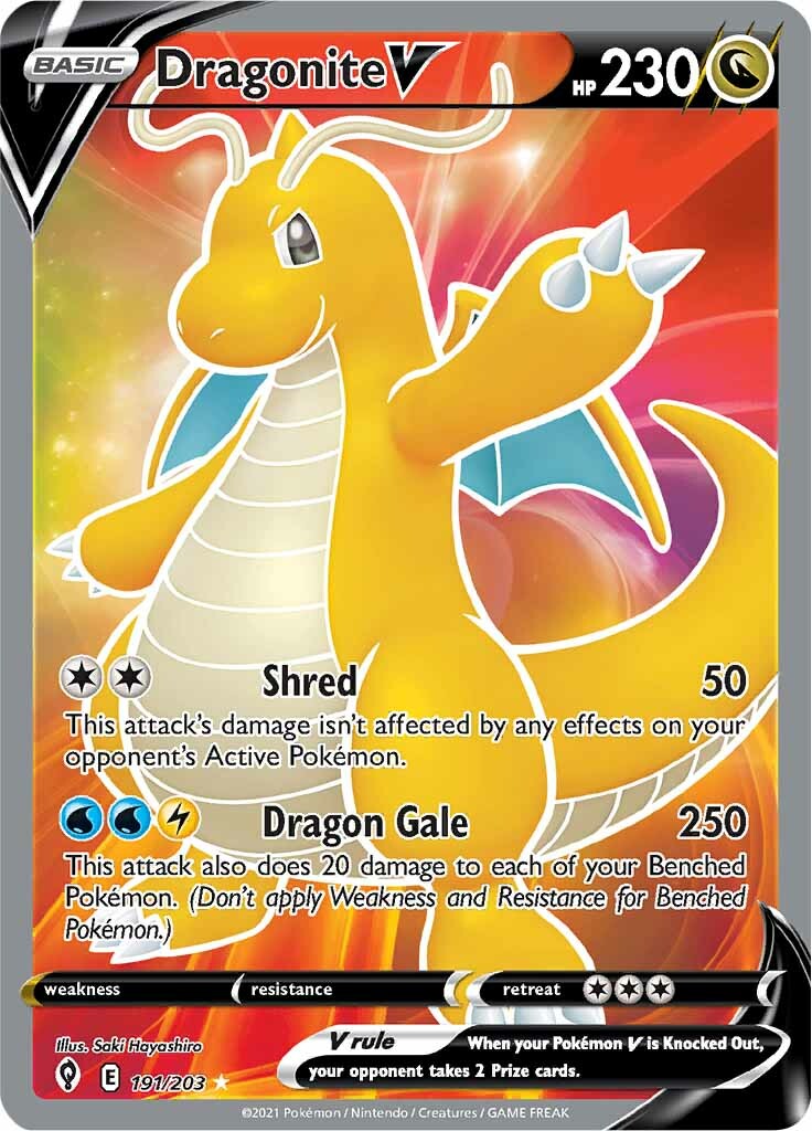 Dragonite V (191/203) [Sword & Shield: Evolving Skies] | Gear Gaming Bentonville