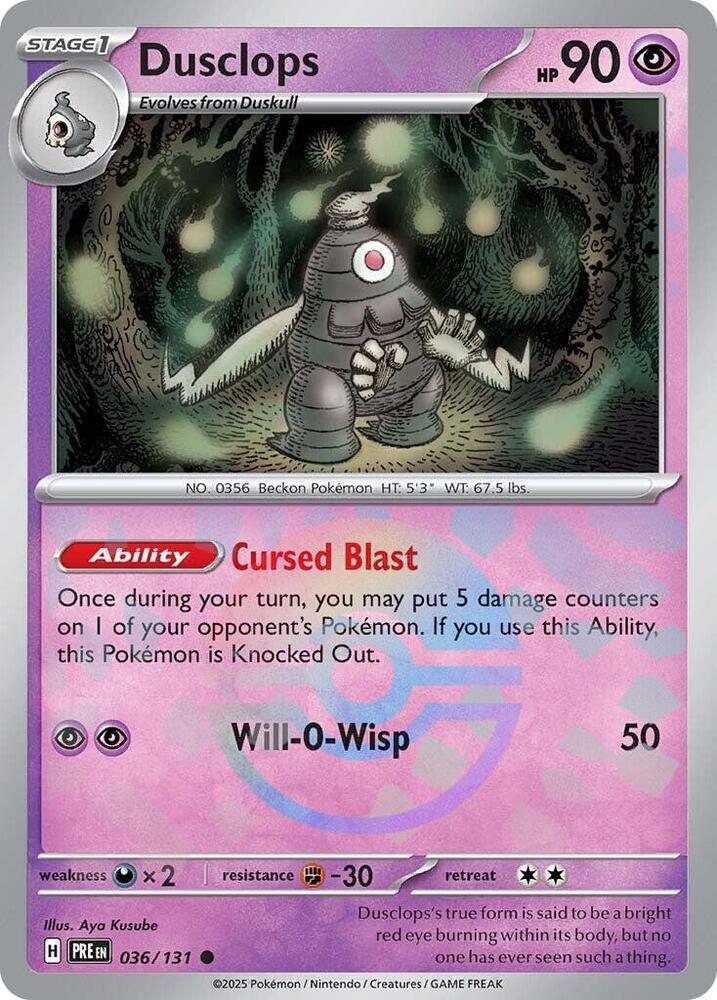 Dusclops (036/131) (Poke Ball Pattern) [Scarlet & Violet: Prismatic Evolutions] | Gear Gaming Bentonville