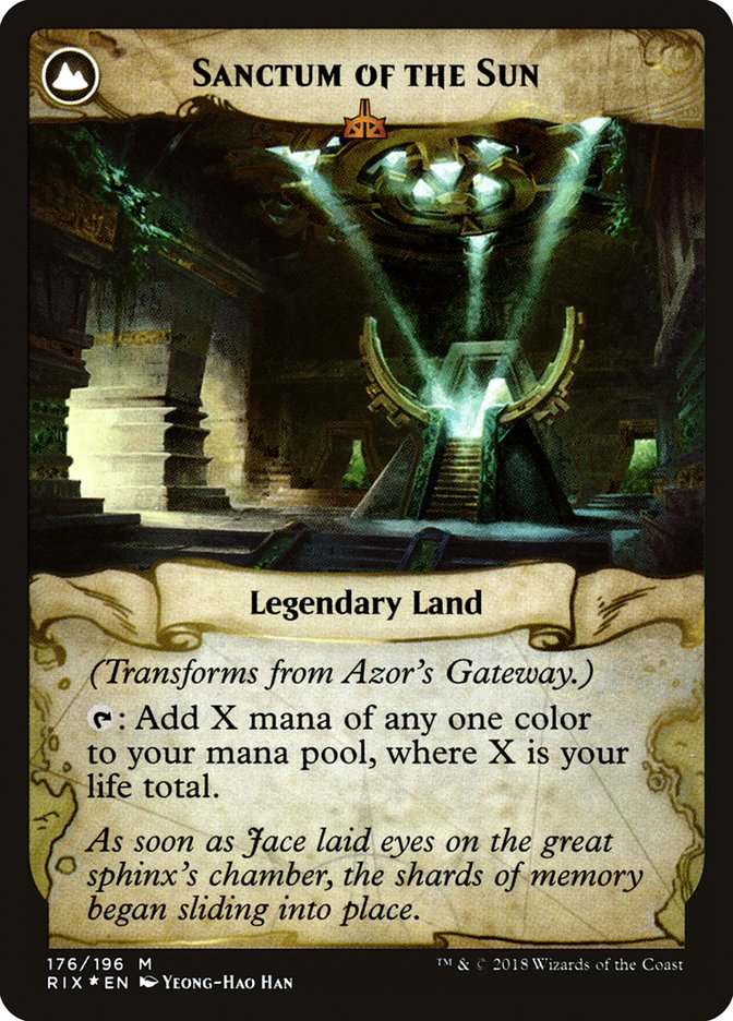 Azor's Gateway // Sanctum of the Sun [Rivals of Ixalan Prerelease Promos] | Gear Gaming Bentonville