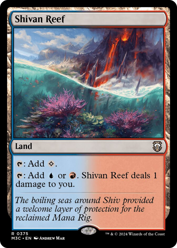 Shivan Reef (Ripple Foil) [Modern Horizons 3 Commander] | Gear Gaming Bentonville