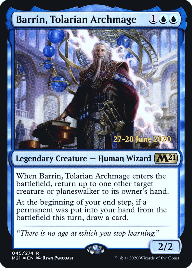 Barrin, Tolarian Archmage [Core Set 2021 Prerelease Promos] | Gear Gaming Bentonville