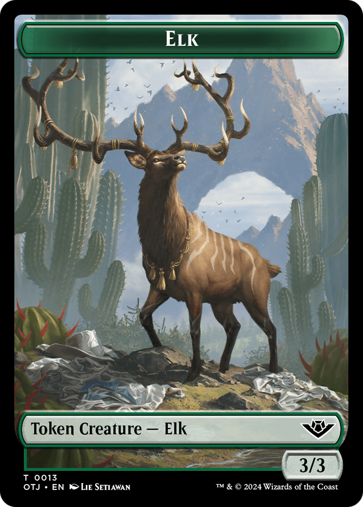 Elk Token [Outlaws of Thunder Junction Tokens] | Gear Gaming Bentonville