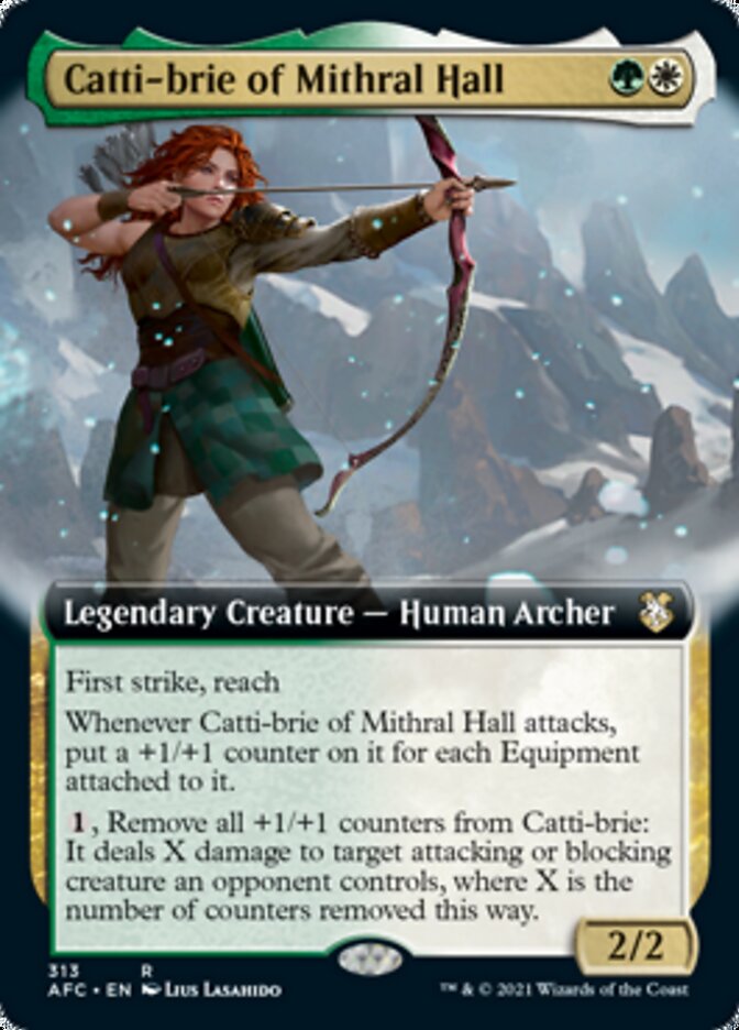Catti-brie of Mithral Hall (Extended Art) [Dungeons & Dragons: Adventures in the Forgotten Realms Commander] | Gear Gaming Bentonville