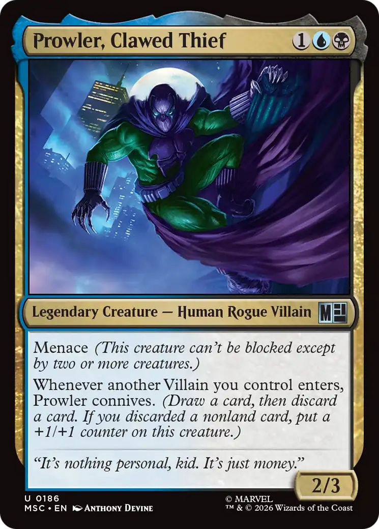 Prowler, Clawed Thief (Surge Foil) [Marvel Super Heroes] | Gear Gaming Bentonville