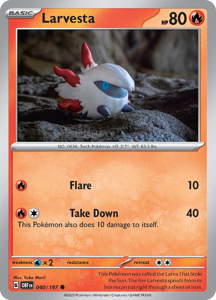 Larvesta (040/197) [Scarlet & Violet: Obsidian Flames] | Gear Gaming Bentonville