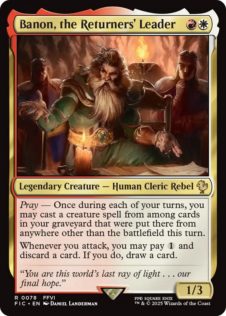 Banon, the Returners' Leader [FINAL FANTASY Commander] | Gear Gaming Bentonville