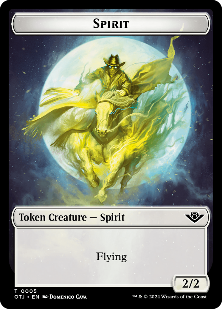 Spirit Token [Outlaws of Thunder Junction Tokens] | Gear Gaming Bentonville