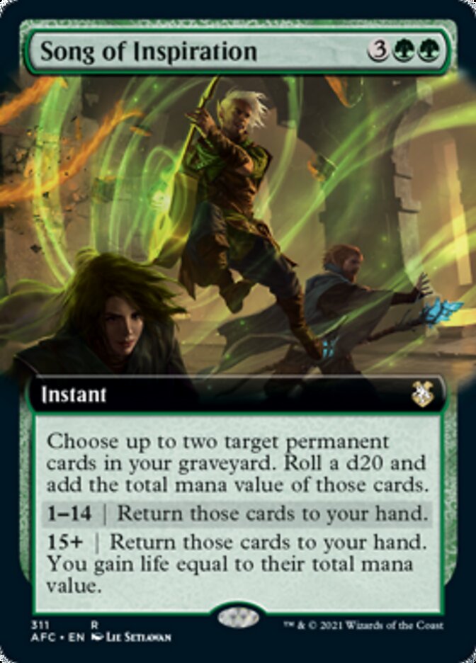 Song of Inspiration (Extended Art) [Dungeons & Dragons: Adventures in the Forgotten Realms Commander] | Gear Gaming Bentonville