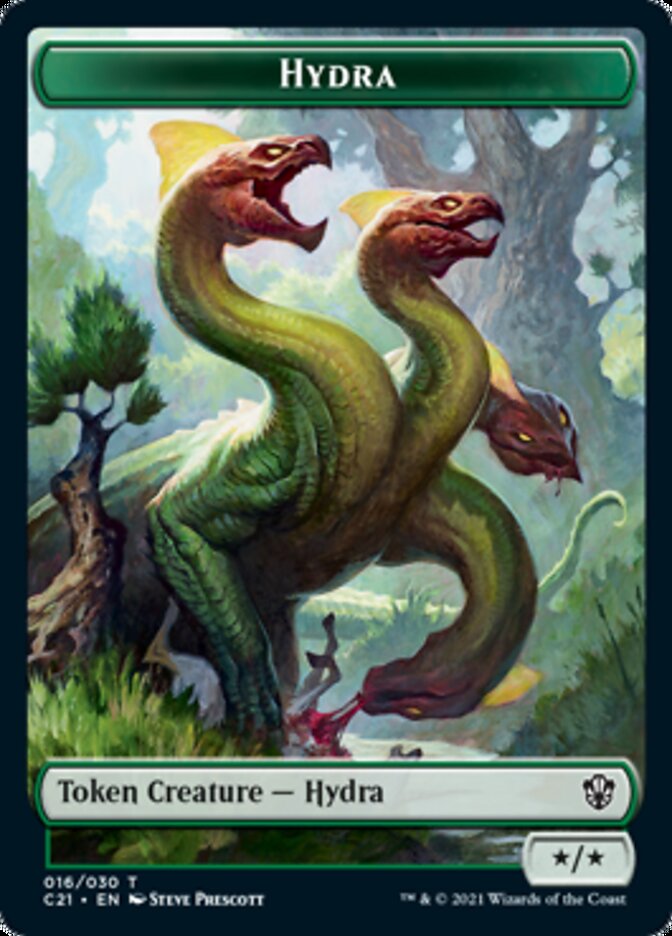 Hydra // Boar Double-Sided Token [Commander 2021 Tokens] | Gear Gaming Bentonville