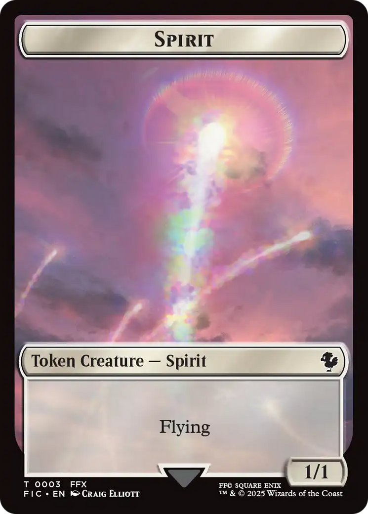 Spirit // Hero (0027) Double-Sided Token (Surge Foil) [FINAL FANTASY Commander Tokens] | Gear Gaming Bentonville