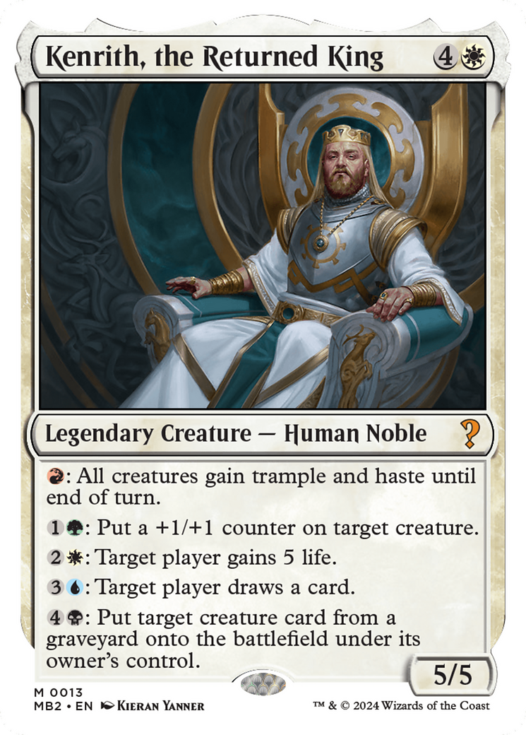 Kenrith, the Returned King (White Border) [Mystery Booster 2] | Gear Gaming Bentonville