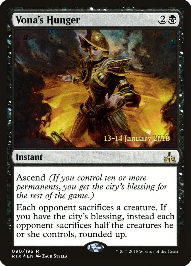 Vona's Hunger [Rivals of Ixalan Prerelease Promos] | Gear Gaming Bentonville