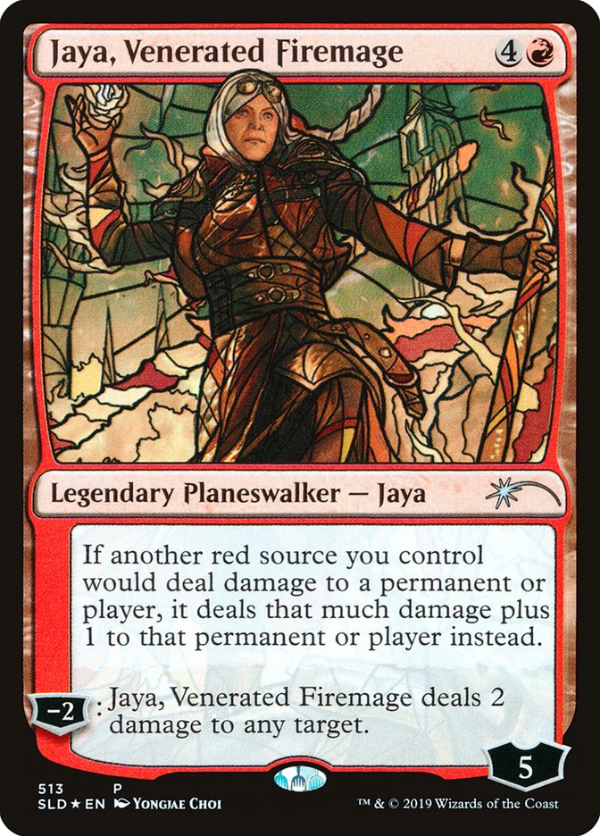 Jaya, Venerated Firemage (Stained Glass) [Secret Lair Drop Promos] | Gear Gaming Bentonville