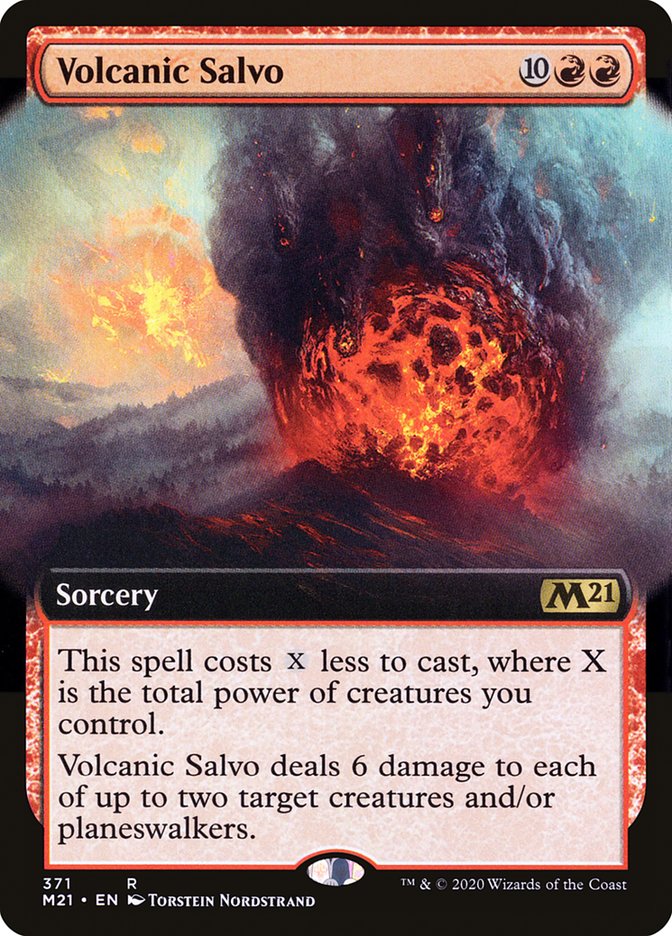 Volcanic Salvo (Extended Art) [Core Set 2021] | Gear Gaming Bentonville