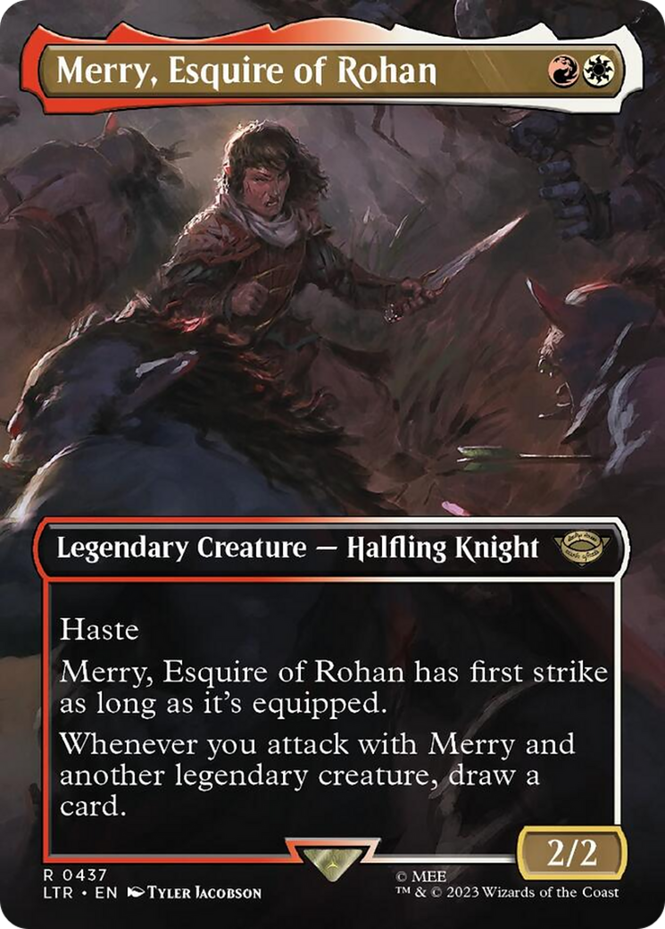 Merry, Esquire of Rohan (Borderless Alternate Art) [The Lord of the Rings: Tales of Middle-Earth] | Gear Gaming Bentonville