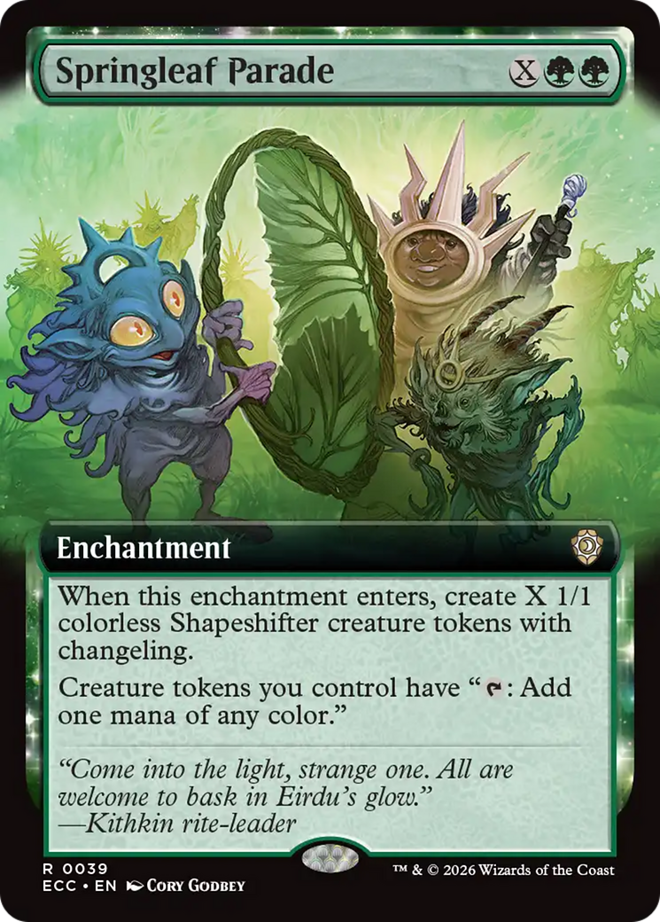Springleaf Parade (Extended Art) [Lorwyn Eclipsed Commander] | Gear Gaming Bentonville