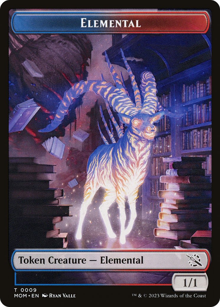 Elemental (09) // Spirit (13) Double-Sided Token [March of the Machine Tokens] | Gear Gaming Bentonville