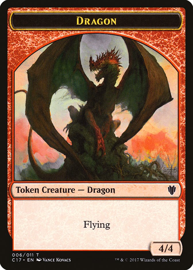 Cat Dragon // Dragon (006) Double-Sided Token [Commander 2017 Tokens] | Gear Gaming Bentonville