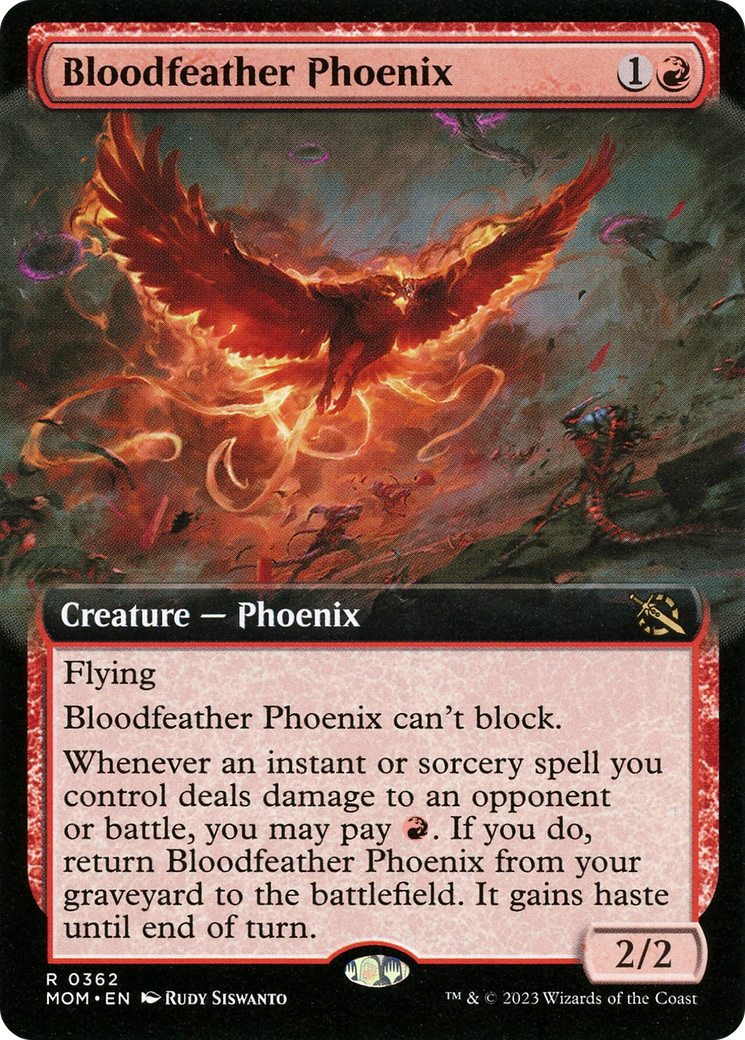 Bloodfeather Phoenix (Extended Art) [March of the Machine] | Gear Gaming Bentonville