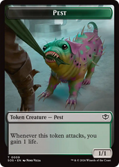 Fractal (0005) // Pest (0009) Double-Sided Token [Secrets of Strixhaven Tokens] | Gear Gaming Bentonville