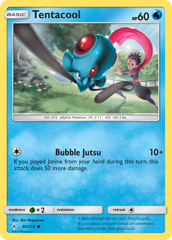 Tentacool (40/214) [Sun & Moon: Unbroken Bonds] | Gear Gaming Bentonville