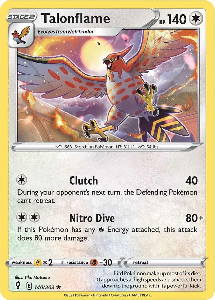 Talonflame (140/203) [Sword & Shield: Evolving Skies] | Gear Gaming Bentonville