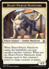 Heart-Piercer Manticore // Warrior Double-Sided Token [Amonkhet Tokens] | Gear Gaming Bentonville