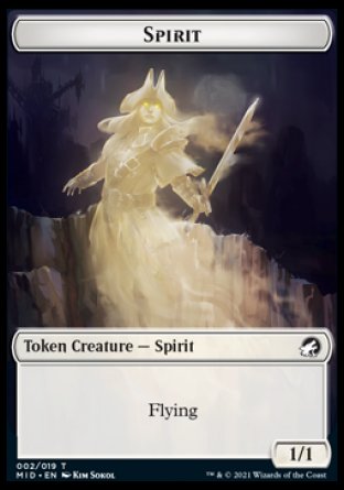 Wolf // Spirit Double-Sided Token [Innistrad: Midnight Hunt Tokens] | Gear Gaming Bentonville