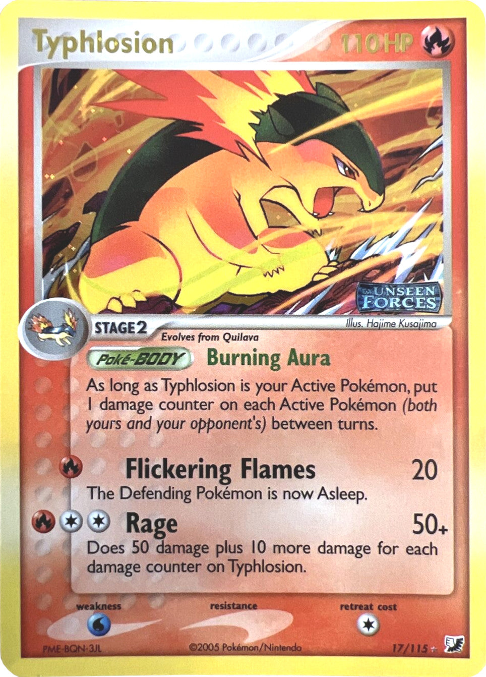 Typhlosion (17/115) (Stamped) [EX: Unseen Forces] | Gear Gaming Bentonville